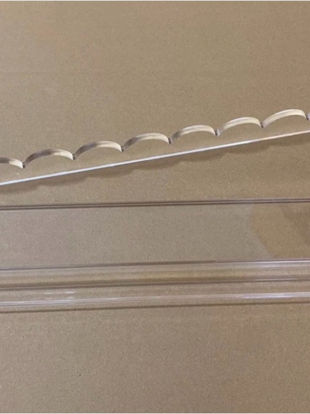 Clear acrylic scallop 20” mahjong racks with magnetic pushers